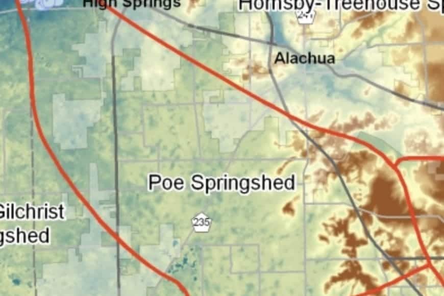 Springshed Delineation for the Santa Fe River Springs, 2008